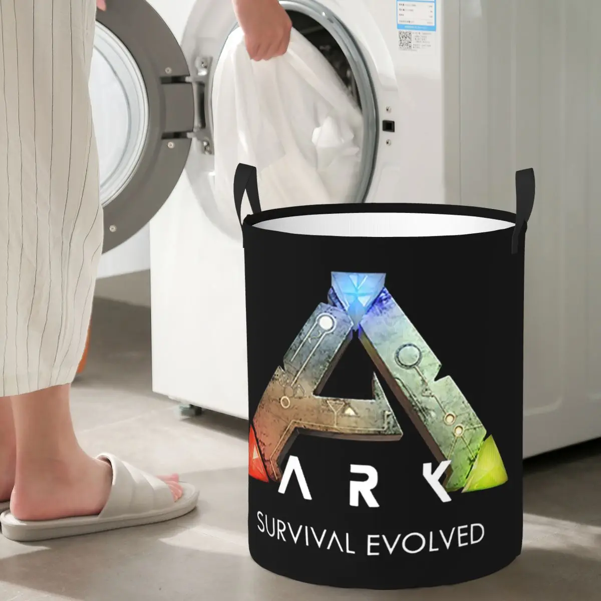 Collecteur de linge Ark Survival évolué noir panier à linge pliant grand rangement enfants panier de lavage organisateur à la maison