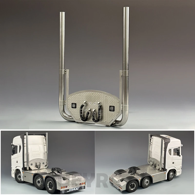 

RC Ruck Metal Simulation Exhaust Chimney for 1/14 Tamiya SCANIA 770S 56368 VOLVO BENZ Arocs MAN TGX LESU Car Accessories