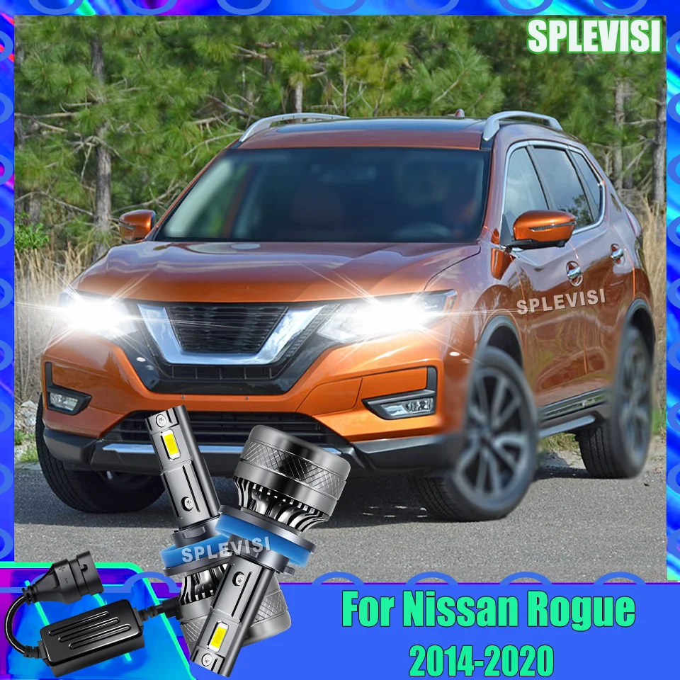 

Aluminum LED H11 H8 Bulbs High/Low Beam Waterproof & Shock-Resistant Design For Nissan Rogue 2014-2020 2015 2016 2017 2018 2019