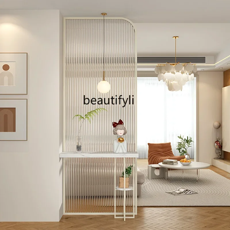 

Entry door screen household, artistic Changhong glass entrance decorative background simple modern partition6005