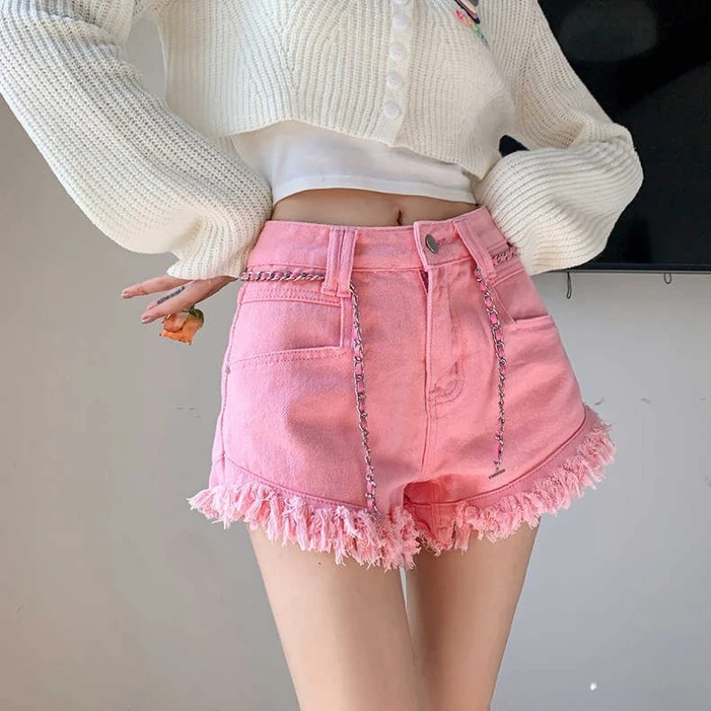 

Джинсы Spice Girls с грубыми краями, женские модные дизайнерские универсальные брюки с неразрушающим принтом, прямые широкие брюки с высокой талией