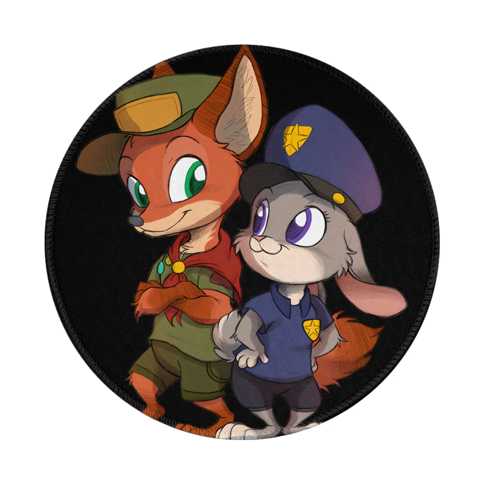Zootopia Round Mini Mouse Pad Rug Anti-slip Mat Desktop 8in Game Computer Mat Gaming Rubber Mouse Mat