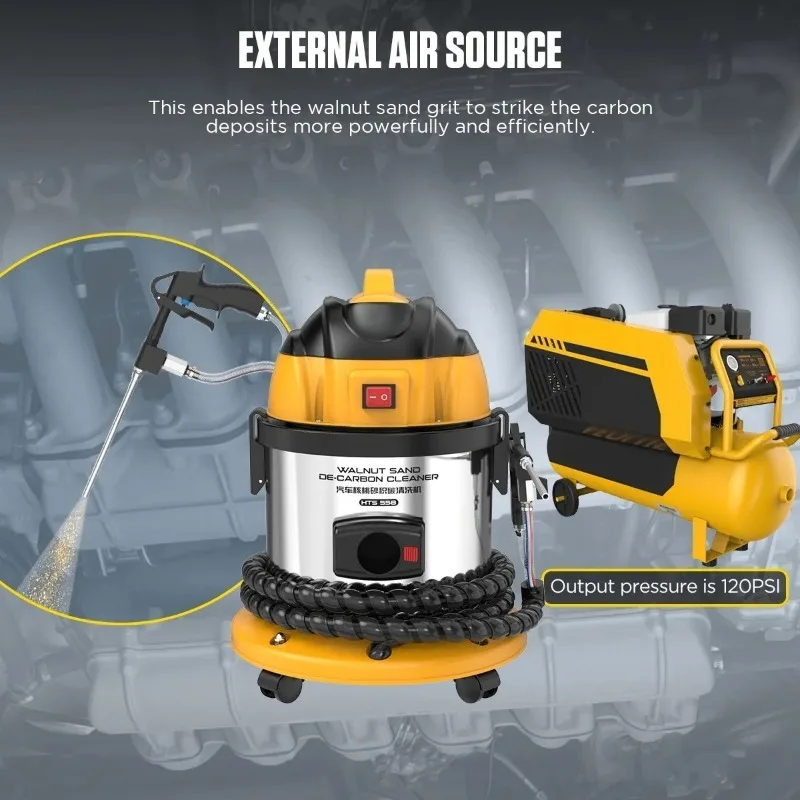 HTS558 Car Engine Carbon Deposition Cleaner Intake Pipe Valve Decarbonizing Machine Automotive Maintenance Wash