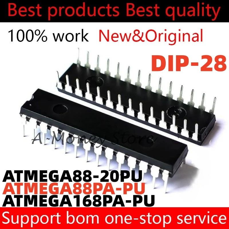 (1pcs)ATMEGA88 ATMEGA88PA-PU ATMEGA88-20PU ATMEGA168PA-PU DIP-28