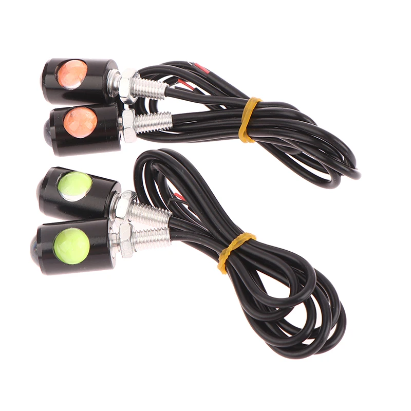 2Pcs Motorcycle License Plate Light DC12V Led Car Tail Bulb Lens High Power Screw Bolt Bulbs Lamps Motorbike Accessories