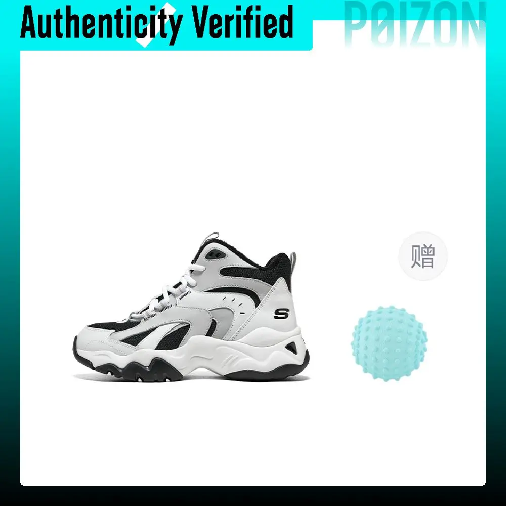 Skechers DLITES Textile, Synthetic Leather, Split Cow Leather Abrasion Resistant Abrasion Resistant High top 168014-WBK