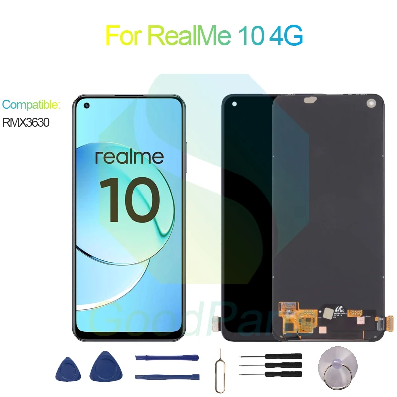 

ЖК-дисплей для RealMe 10, экран 6,4 дюйма RMX3630 для RealMe 10 4G, сенсорный дигитайзер в сборе, замена