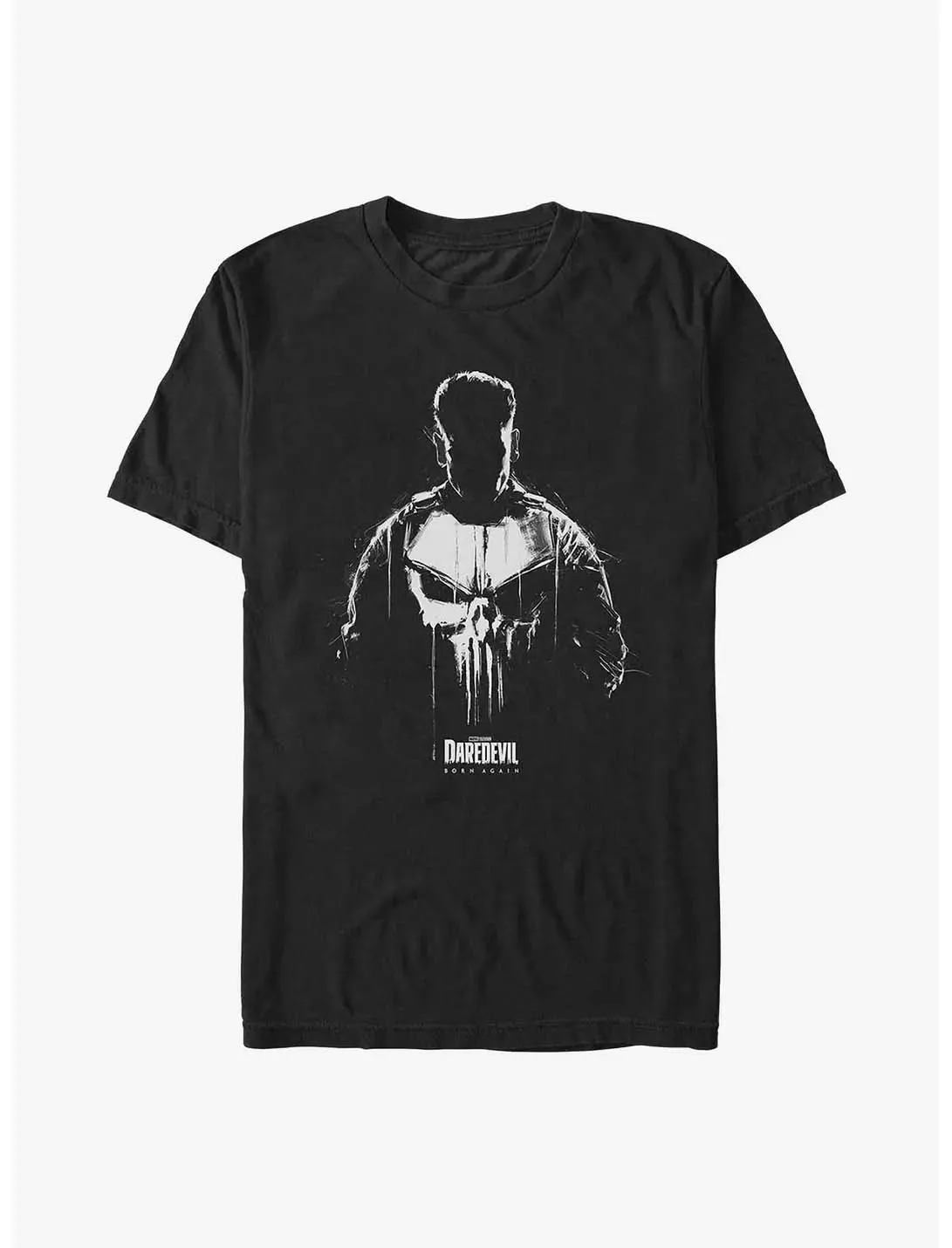 

Marvel Genuine 2026 New Punisher in The Shadow of Rebirth Print Plus Size Women's Fashion Short Sleeve Loose Sports T-Shirt