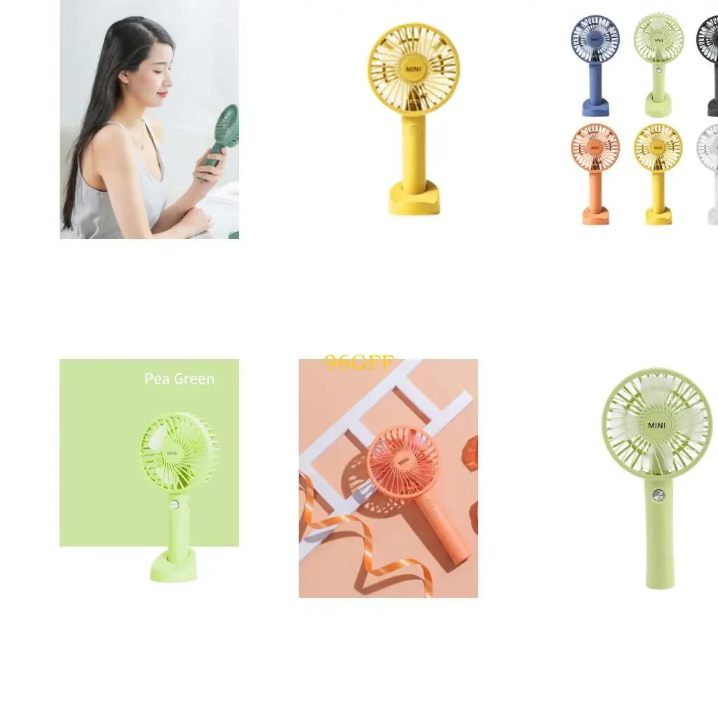 

96GF Летний личный поклонник с базовым USB Аккуратный 3-ступенчатый портативный вентилятор ветра 1200 мА