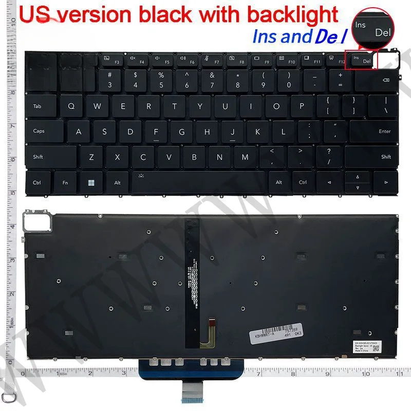 Teclado de portátil estadounidense para HUAWEI MagicBook x14 FRI-G56/F56/H76/F561 GLO-F56/F76 GLO-F56/F76/G56/N56/N76/G52/G561 X14 FRI-F56/H56