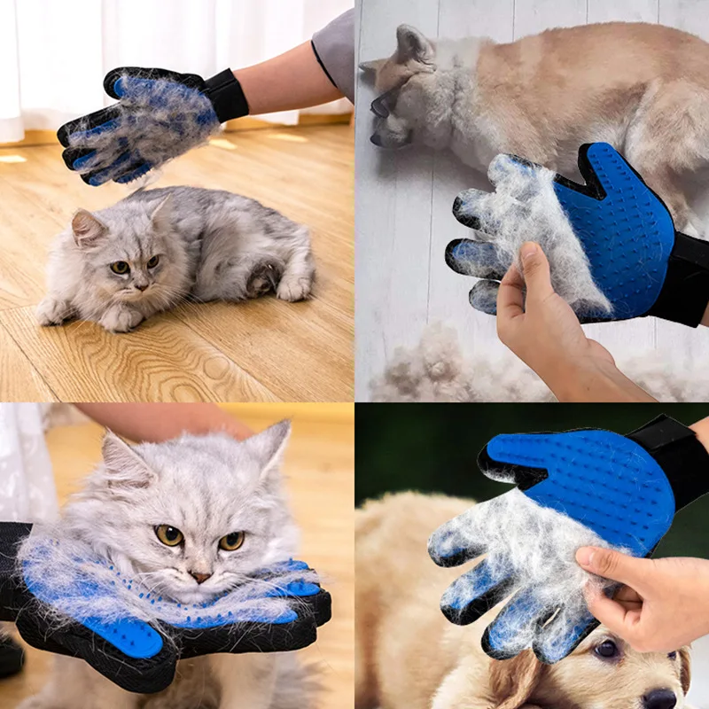 

Pet Grooming Gloves for Cats Dogs Pet Brush Glove for Cat Dog Hair Remover Brush Dog Deshedding Cleaning Combs Massage Gloves