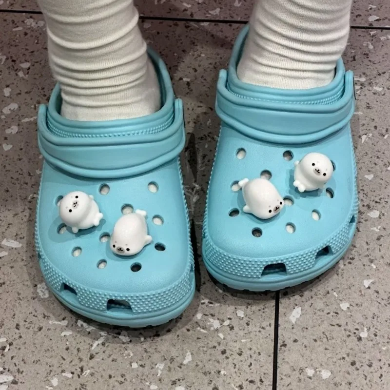 Niedliche Robben-Schuhanhänger, Cartoon-Tier-Schuhdekorationen, Sommer-DIY-Schuhornamente für Clogs, Ballettschuhe, Nischen-Modeaccessoires – Detail 2