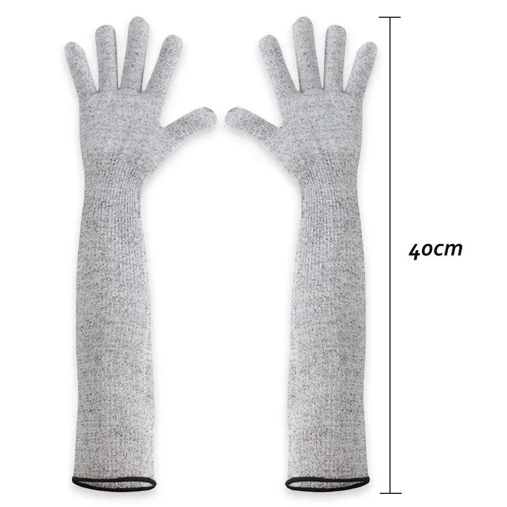1/2PCS Level 5 HPPE Safety Sleeves Anti Cut Arm Puncture Gloves Cutting Resistant Bracers Protector Household Breathable Gloves