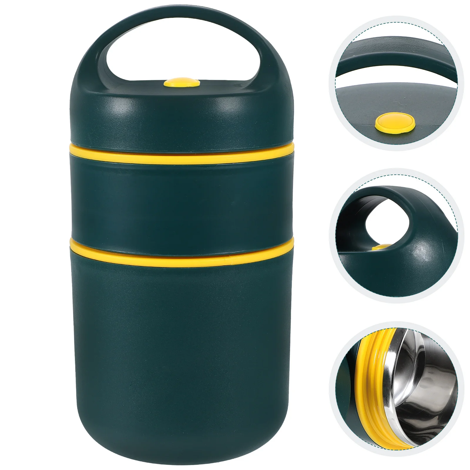 

Thermal Insulated Lunch Box Stainless Steel 304 Double Layer Bento Container Portable Soup Rice Storage Leakproof Food Jar