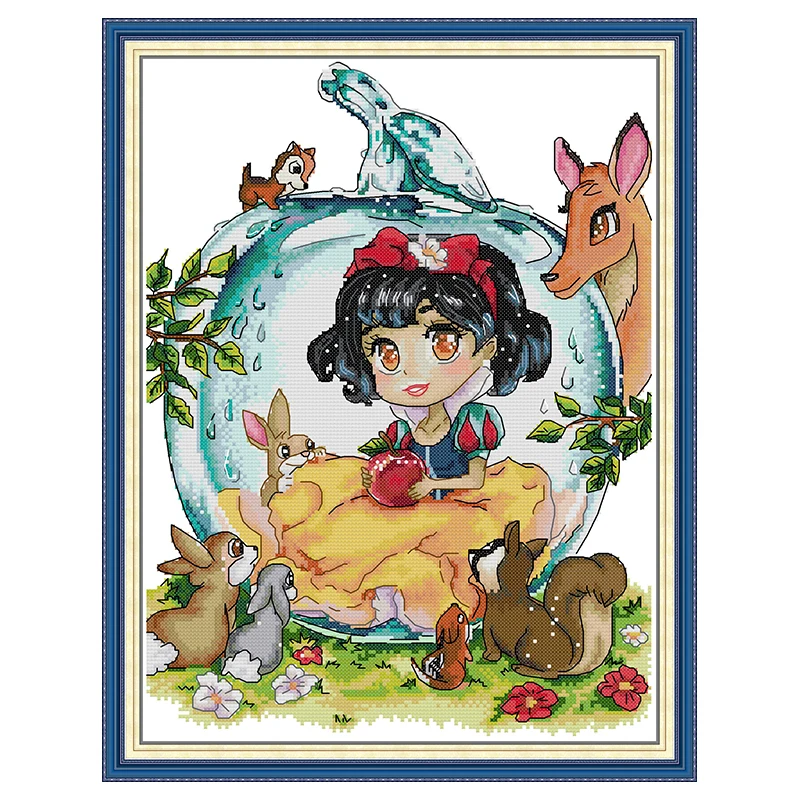 

The Princess Patterns Counted Cross Stitch Set DIY 11CT 14CT 16CT HD Stamped DMC Cross-stitch Kit Embroidery Needlework Crafts