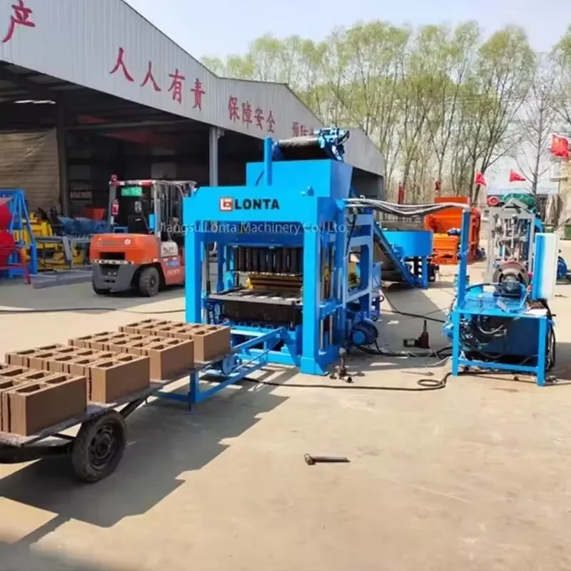 LONTA QT4-20 Fully Automatic 4 5 6 8 9 Inch Interlocking Hollow Paver Mould Cement Concrete Brick Block Making Machine Brique