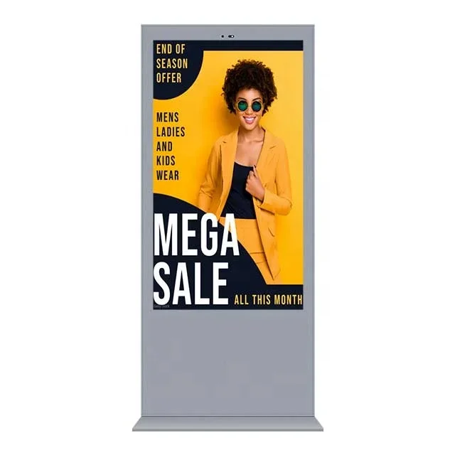 Force Measuring Instrument75inch Floor Standing Double Side Digital Signage Player HD 1080p Outdoor LCD Display Advertising LCD