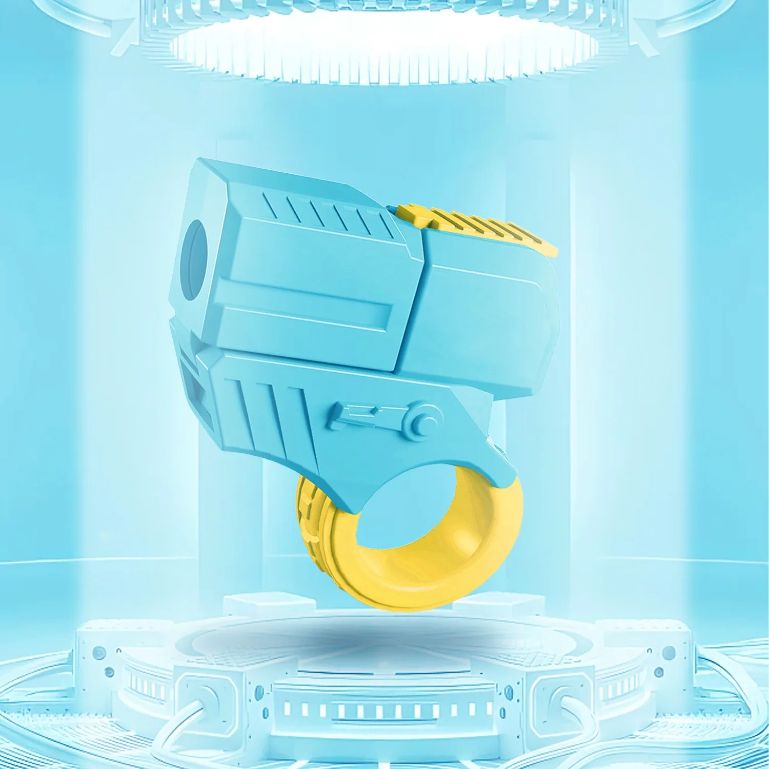 Jouets Fidget en forme de pistolet, nouveauté Fidget Spinner Flipper, soulagement de l'anxiété et jouets de bureau, décor parfait de porte-clés de pistolet à doigt