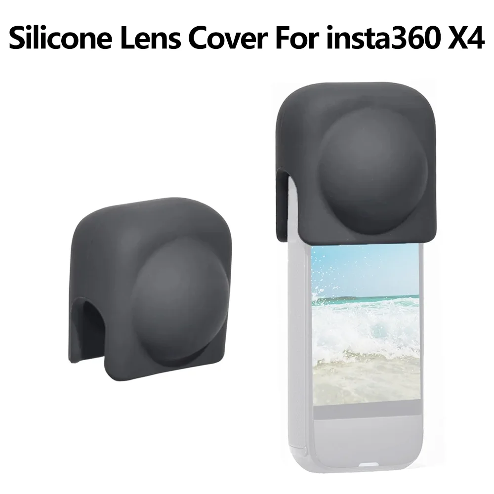 insta 360 X4 Protective Cover Set for Insta360 X4 Silicone Lens Cap & Non-Slip Base Shock Absorption Soft Skin Case