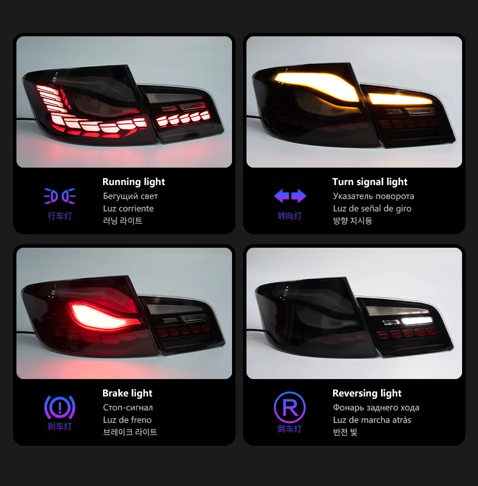 AKD Tail Lamp for BMW F10 F18 5 Series LED Tail Light 2011-2016 528i 530i Rear Fog Brake Turn Signal Automotive Accessories