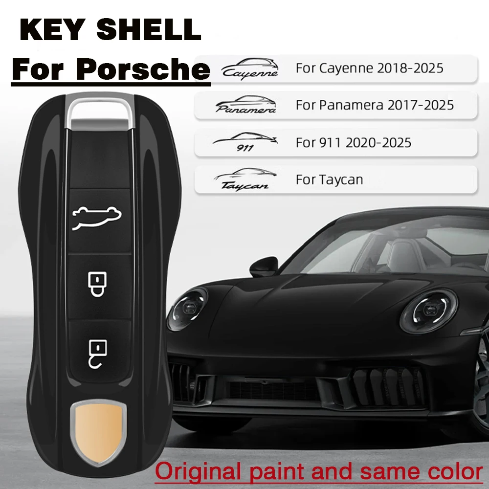 

For Porsche Cayenne 9ya 9yb Targe Taycan Macan 95b Panamera 971 911 Cayman 718 Boxster 2014-2025 Car Remote Smart Key Case Cover