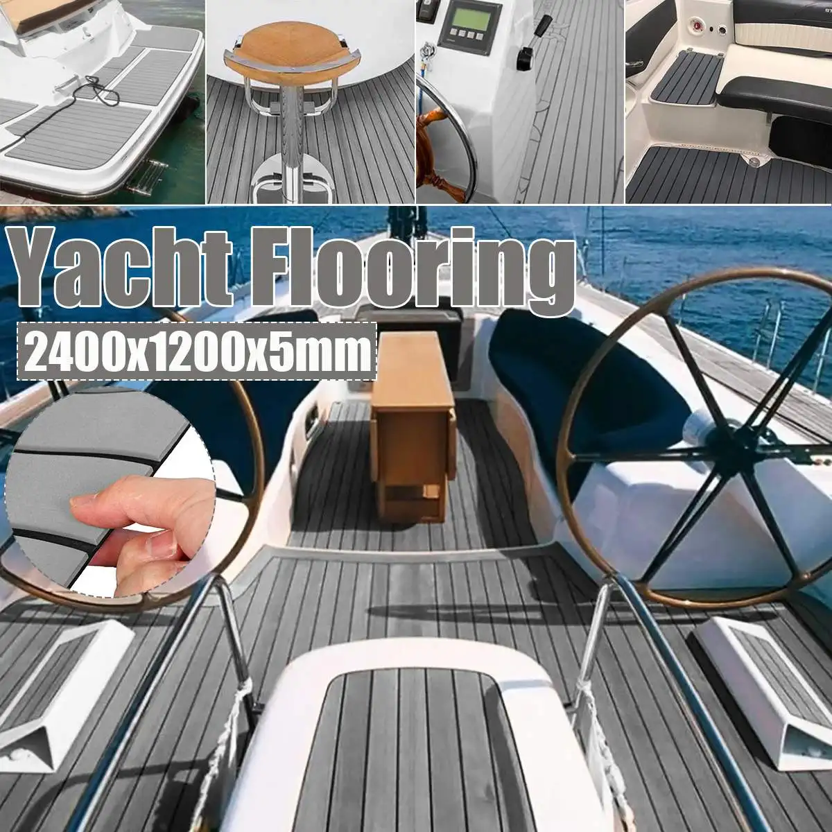 Auto-adesivo EVA Foam Floor Mat, Barco e Yacht Flooring, Folha Decking Marinha, Almofada Marinha, Teca Flooring, 600mm, 900mm, 1200mm x 2400mm