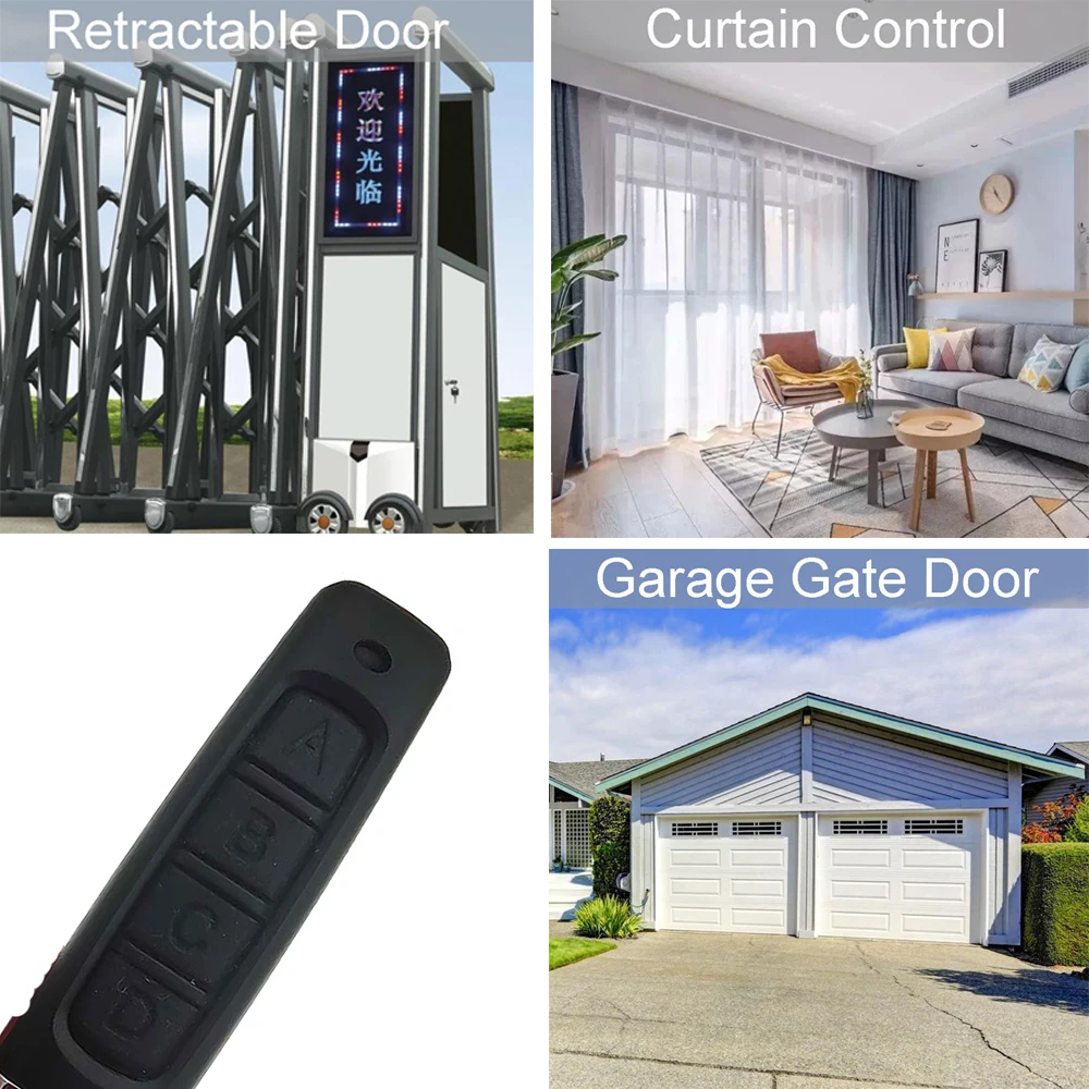 433MHZ Cloning Remote Control Auto 4 Key Buttons Code Opener Garage Gate Door Remote Control Duplicator Copy For Home