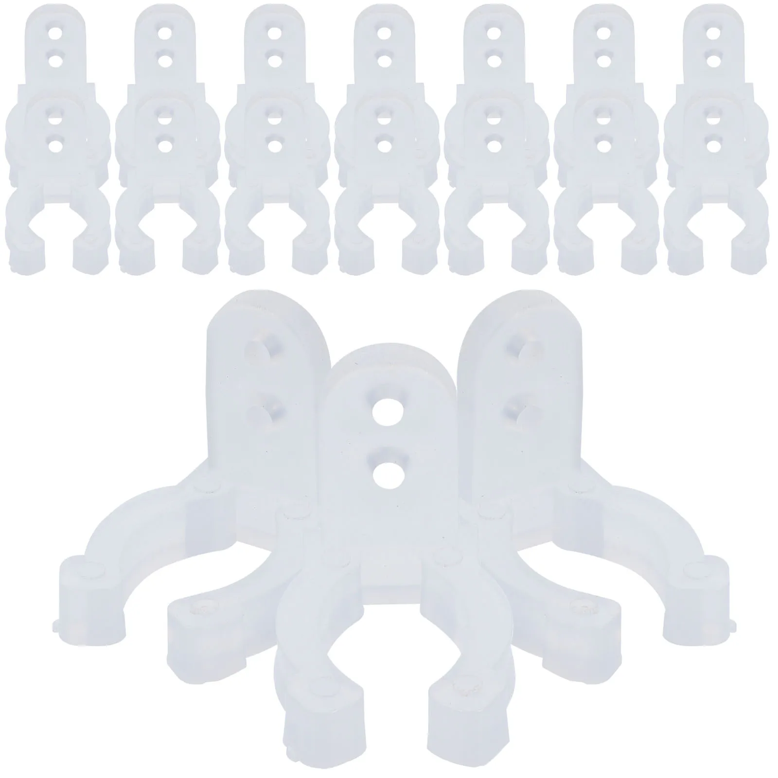 

30pcs Round Buckle Clips Plastic Lightweight for Christmas Outdoor LED Neon Rope String Light Mounting