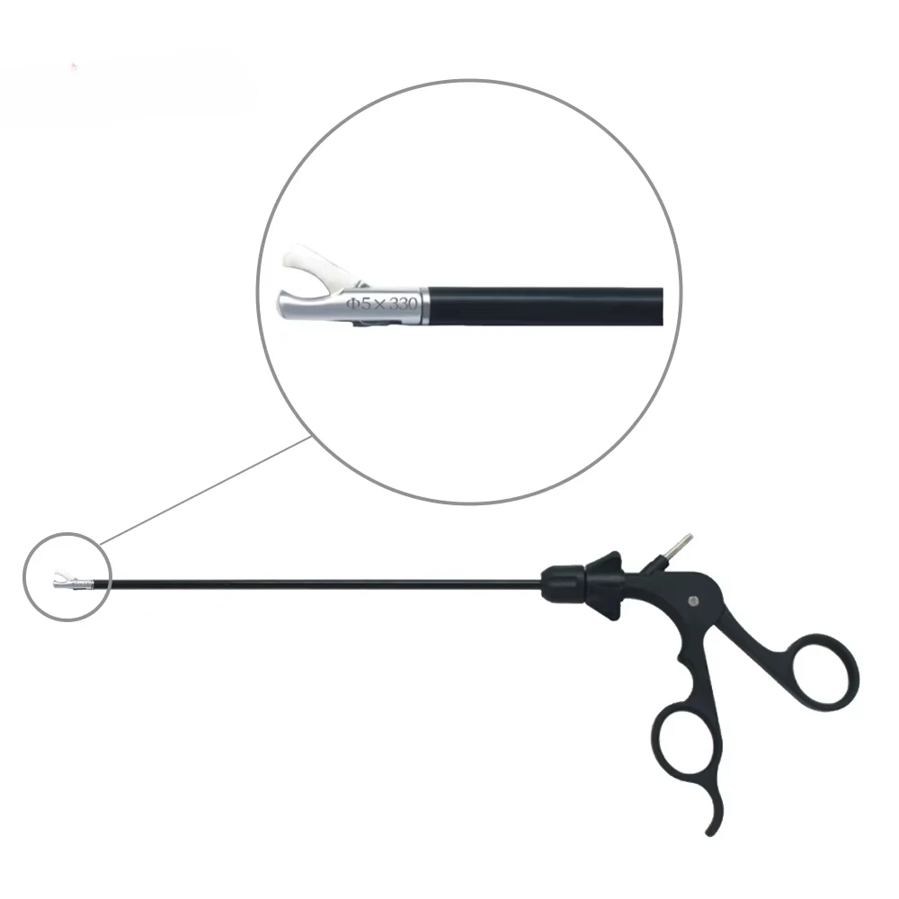 High quality 5*330mm surgical instrument laparoscopic right angle forceps