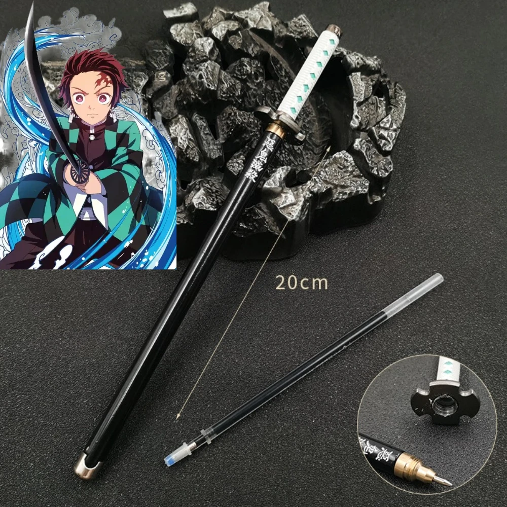13 Styles Japan Anime Demon Model Gel Pen Black Refill Cosplay Prop Kid Student Gift SlayerWeapon Sword Student Gift view 5