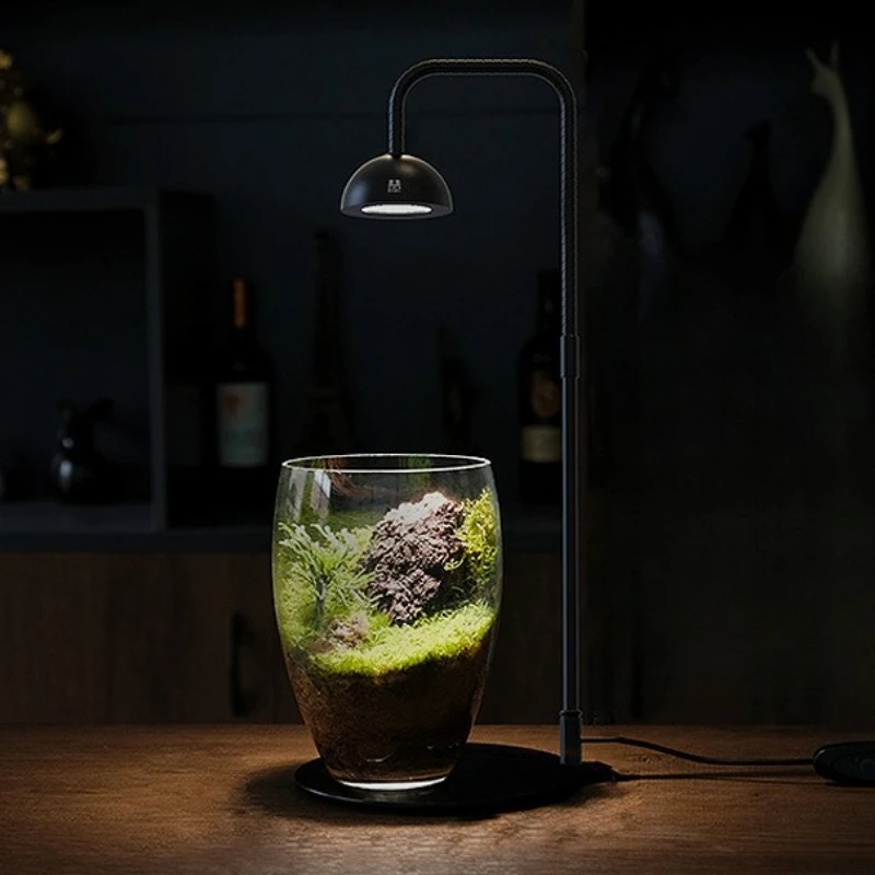 Plant Light Moss Terrarium Light, USB Rechargeable Full Spectrum Plant Lamp with Auto Timer To Boost Growth, Long Lasting