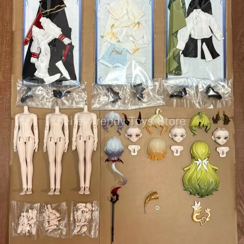 Come4free Males Niyru Loi 1/8 Bjd Attractive Doll Model Anime Action Figure Decoration Doll Accessories Baby Clothes Whole Head