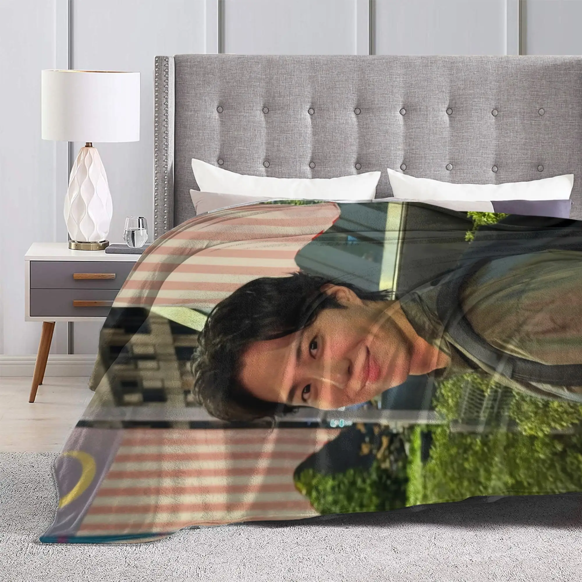 بارك بو العلكة KPOP بطانية Bogummy المشجعين هدية السفر مكتب الفانيلا رمي بطانية للأريكة كرسي دافئ جودة المفرش