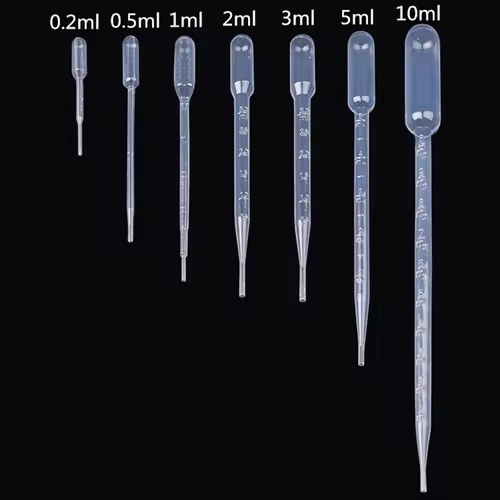 10 Pieces 0.2 / 0.5 / 1/2/3/5 / 10ML Laboratory Pipette Plastic Disposable Graduated Container Liquid Dropper Equipment Straw - Image 2