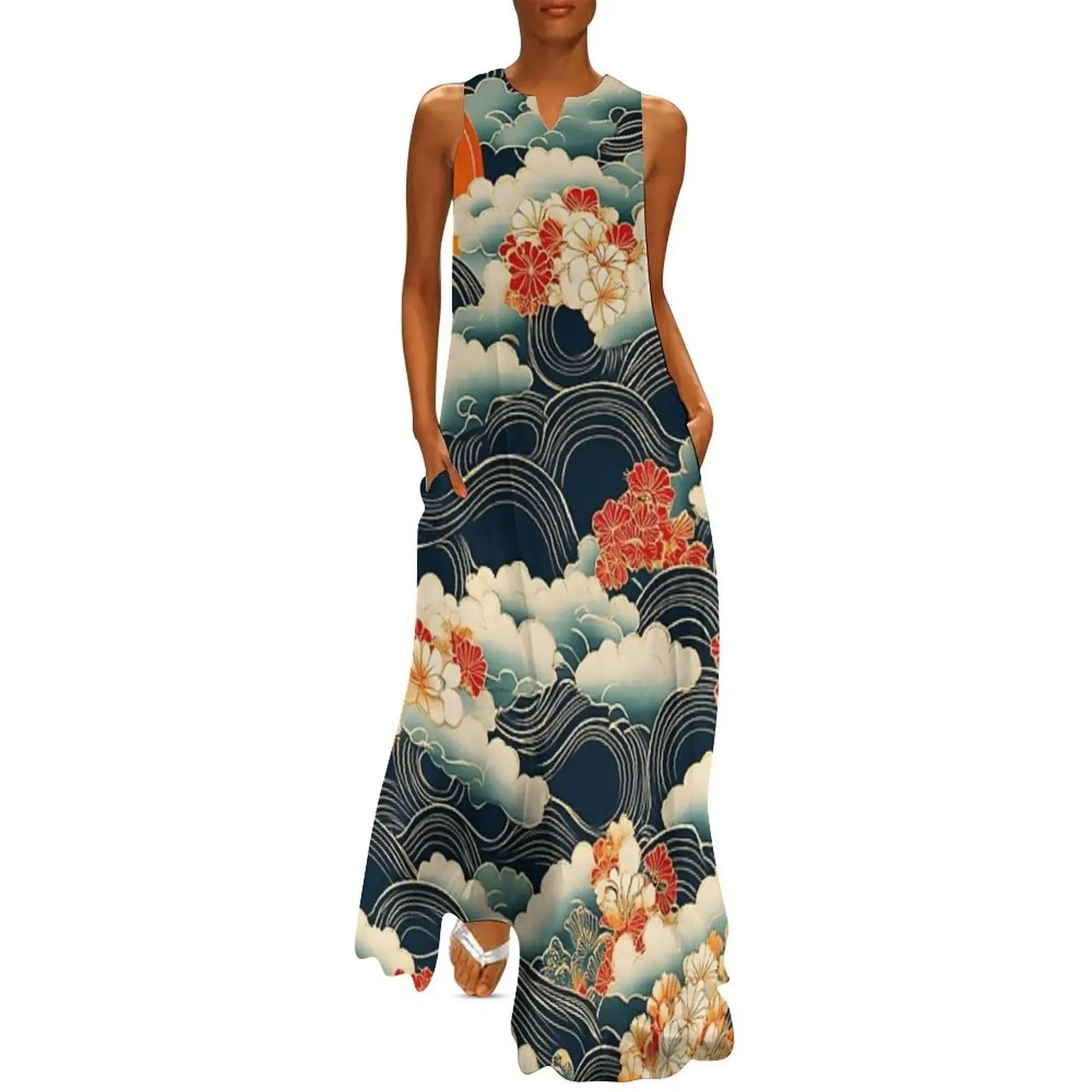 

Japanese Kimono Art Long Dress elegant dresses for women women evening dress dress party night