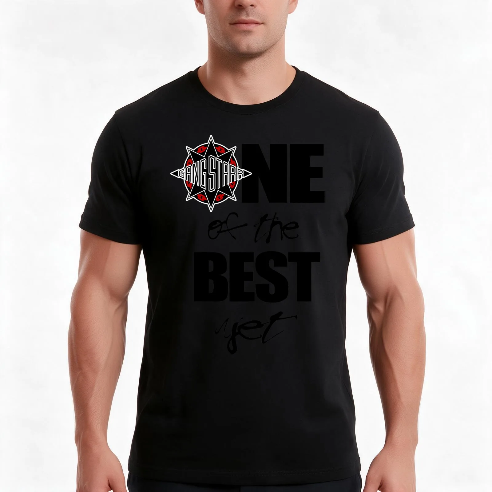 Gang Starr - 1 of the best yet! T-Shirt, Summer Casual Cotton Tee, Oversized Streetwear Tops, Vintage Graphic Print, 100% Cotton