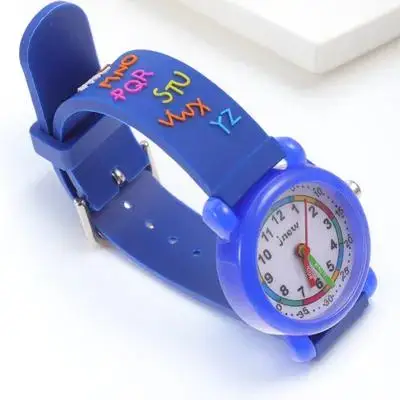 Orologi da cartone animato per bambini Orologio da bambino impermeabile Accessori per l'apprendimento digitale blu per ragazzi e ragazze