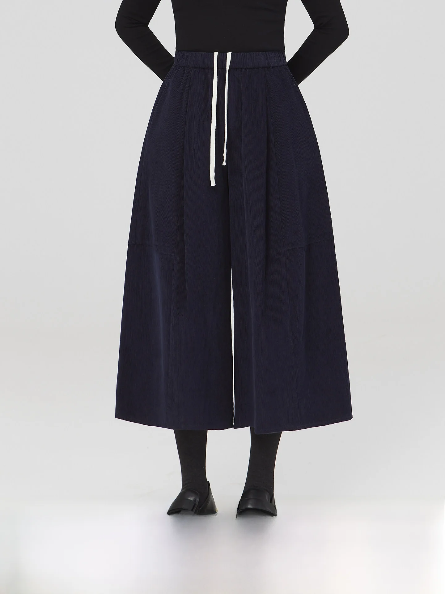 

High Waist Velvet Pants Women plus Size Lazy Sle Seven-Foot Casual Wide Leg Pants Commute Korean Sle A-Line Pants