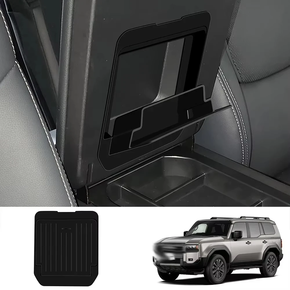 Anti-Scratch Cover Matte Black Center Console Storage Discreet Item Storage Magnetic Closure Matte Texture Finish