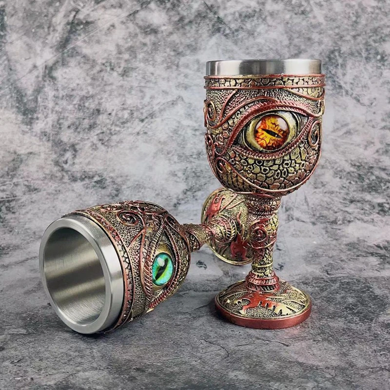 Longan goblet retro European and American wine glass Dragon's eye red wine glass Dragon Warrior