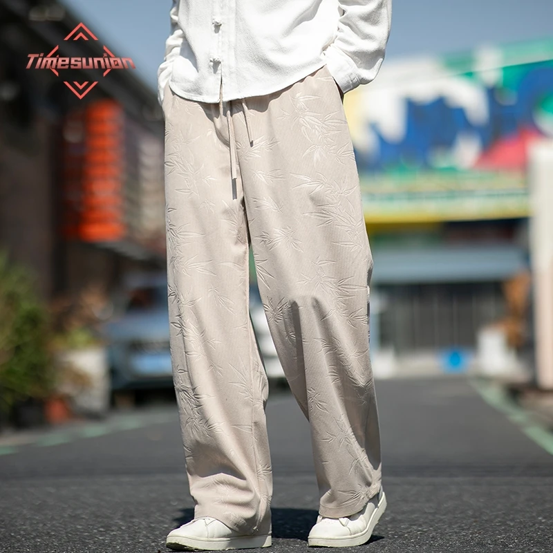 

Men's Retro Corduroy Straight Leg Pants Loose Wide Leg Casual Trousers Autumn Comfortable Fit Long Daily Wear