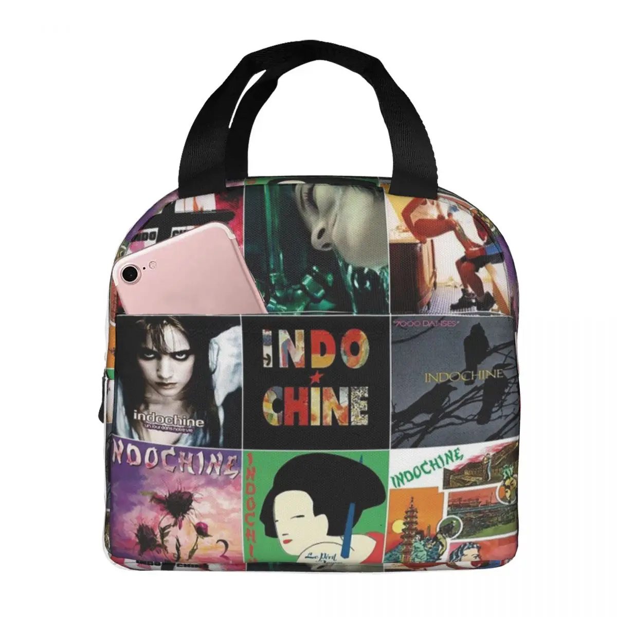 

Indochine Pop Rock And New Wave Insulated Lunch Bag for Kids School Cooler Thermal Food Box Tote Portable Lunch Boxes Container