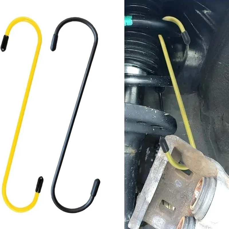 Car Brake Caliper Hooks Auto Brake Caliper Hangers Hooks with Rubber Tips Universal Tools for Brake Bearing Axle Suspension Work