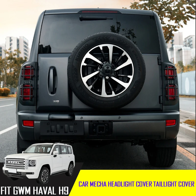 

Car Mecha Headlight Cover Taillight Cover Fit for GWM Haval H9 2024-2025 Car ABS Thickened Exterior Decoration Protective Parts