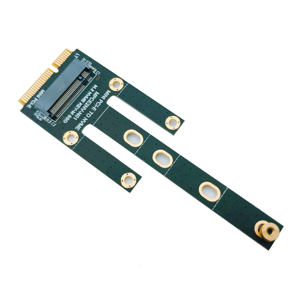 NEW Mini PCI-E to NVME Adapter Card Board Converter Expansion Card Riser Supports 2230 2242 2260 2280 M.2 NVME PCIE M Key M2 SSD