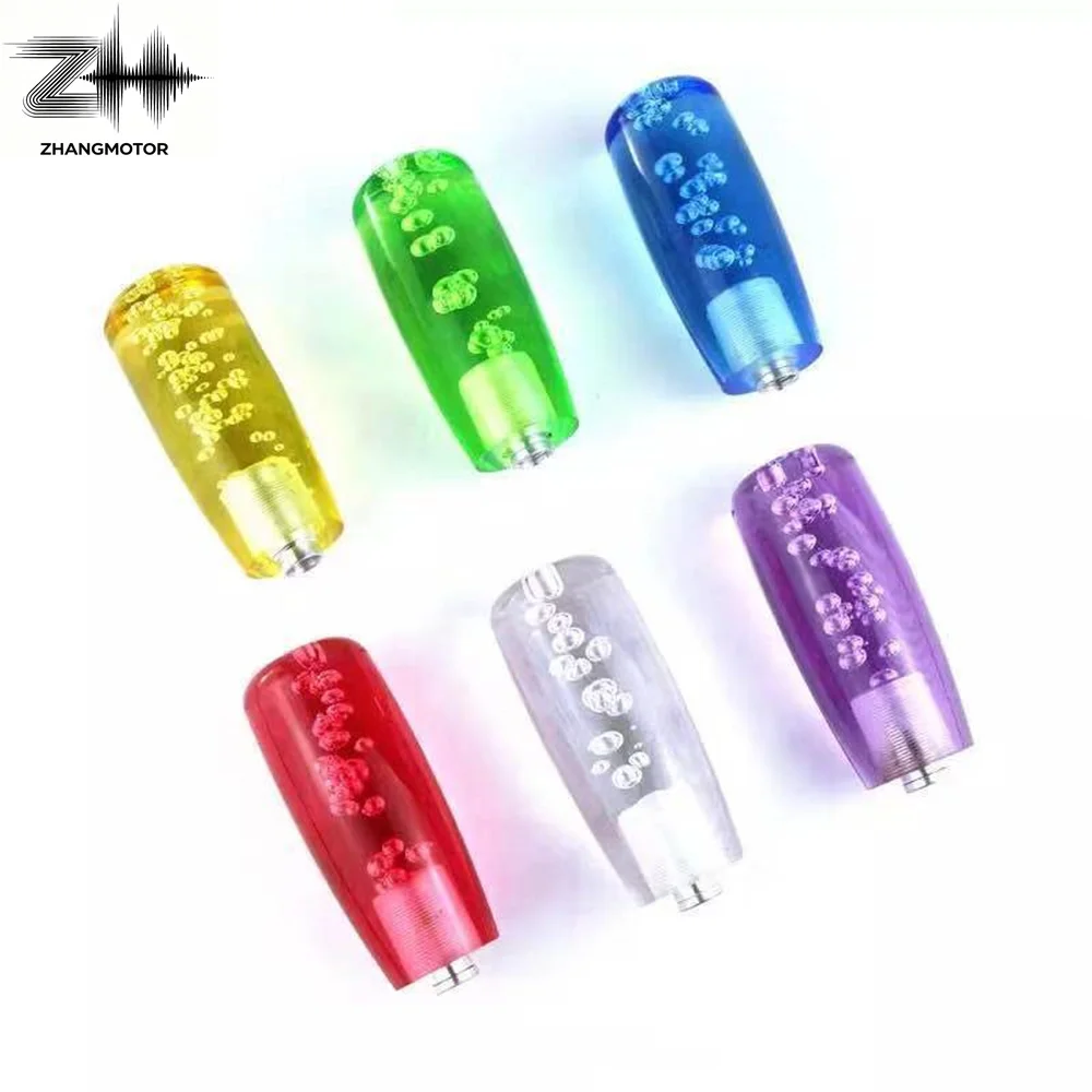 10cm Car Resin AT MT Crystal Gear Shift Knob Head Acrylic Bubble Octagonal Shift Handball Knob Fit For Honda Toyota Nissan