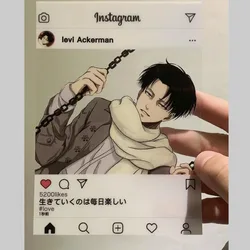 Levi Ackerman Anime Transparent Cards Attack on Titan Cartoon Acrylic Card Shoot Accessories Supplies Ins Photo Prop Collection