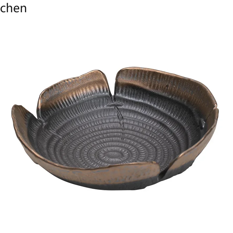 

Zml chinoiserie gilt teapot bottom seat pot holder dry soaking table kung fu tea set tea ceremony accessories