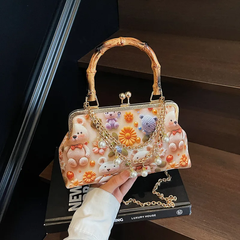 

Cute 3D PU Leather Crossbody Bag Women Stylish Shoulder Purse Cartoon Pattern Evening Clutch for Girl Gift Wedding Party Festive