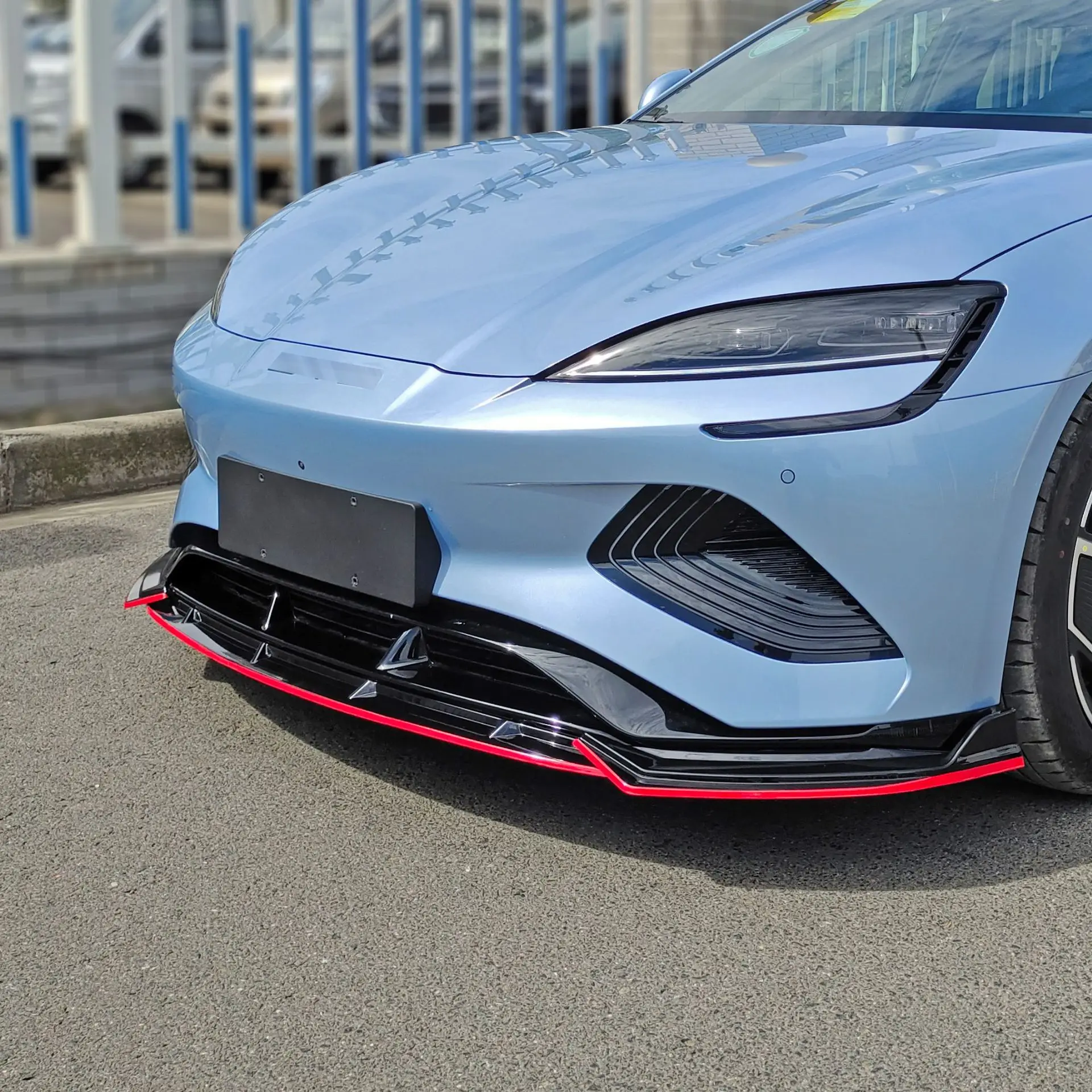 Front Bumper Lip Splitter Shovel Diffuser For BYD Seal EV 2022-2025 Car Tuning Guard Accessories Auto Exterior Parts Body Kits